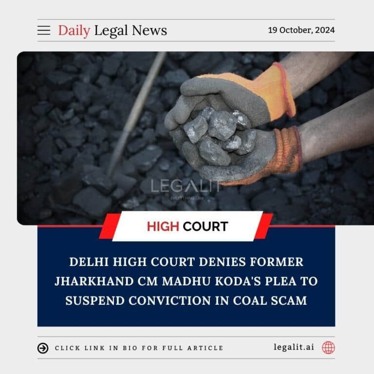 Delhi High Court Denies Former Jharkhand Cm Madhu Koda S Plea To